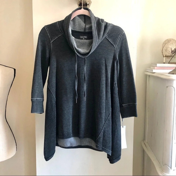 NWT Calvin Klein Sharkbite Cowl Neck Pullover. - Picture 1 of 8